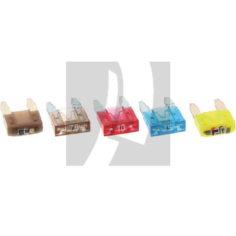 GRANIT Flachstecksicherungen, Mini, mit Warnlic 12 V max. / 5 - 20 A | VPE 5 | Blister