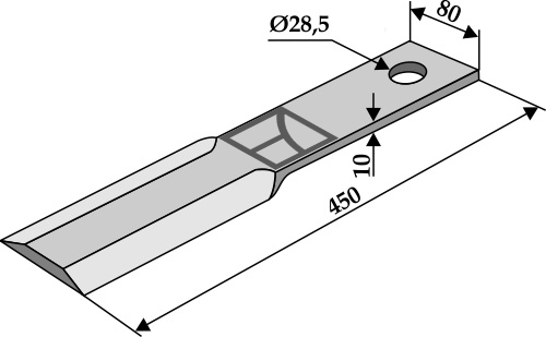 Schlegel 450x80 mm, passend für Schmidt
