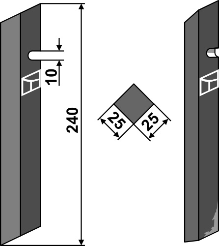 Rotorzinken 220mm, passend für Tortella