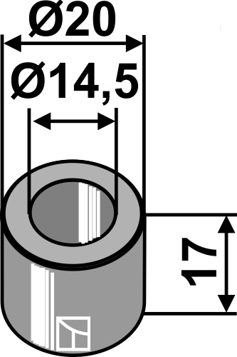 Buchse 17x14,5x20, passend für Calderoni, Orsi und mehr