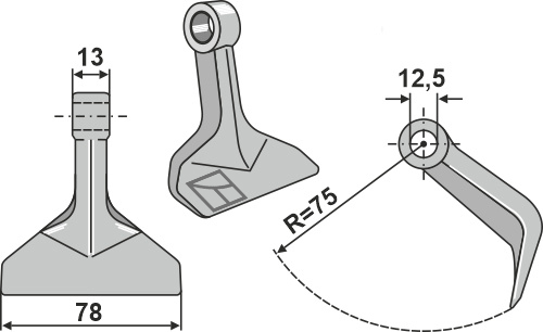 Hammerschlegel 78x13 mm, passend für Hymach