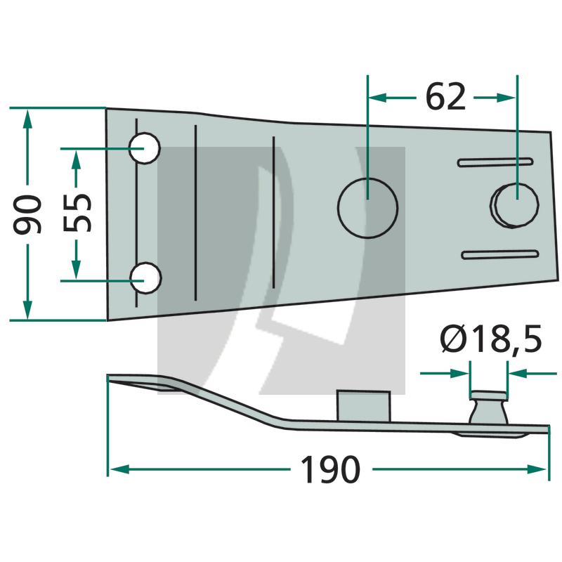 Messerhalter Stärke 4 mm Pöttinger