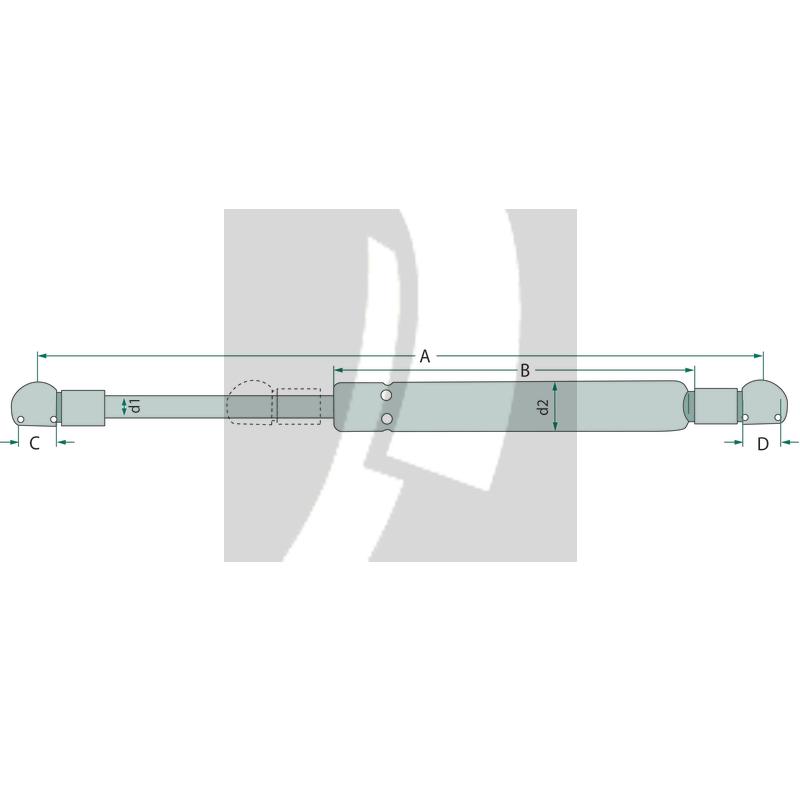 Stabilus Gasdruckdämpfer 502 mm 