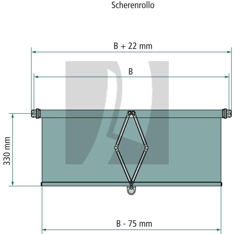 Scherenrollo transparent 900 mm