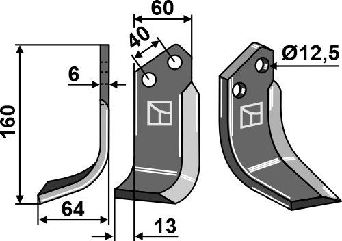Fräsmesser 160x60mm, links, passend für Badalini