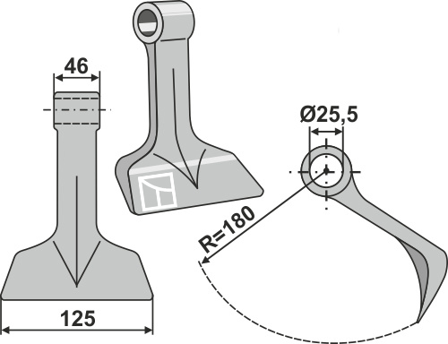 Hammerschlegel 125x46 mm, passend für Maschio und Gaspardo