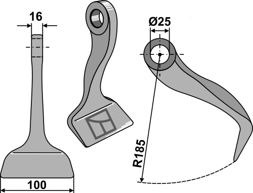 Hammerschlegel 100x16 mm, passend für Desvoys