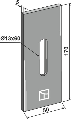 Abstreiferblech für Packerwalzen 170 x 80 mm, passend für Rabe