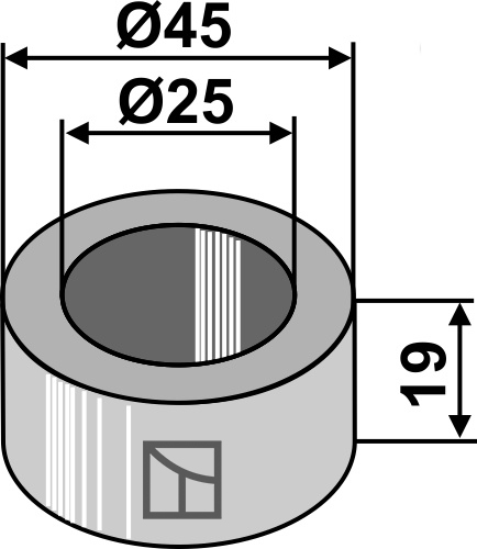 Buchse 19x25x45, passend für Sovema
