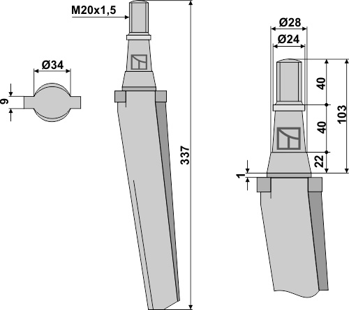 Kreiseleggenzinken 337 mm, passend für Feraboli