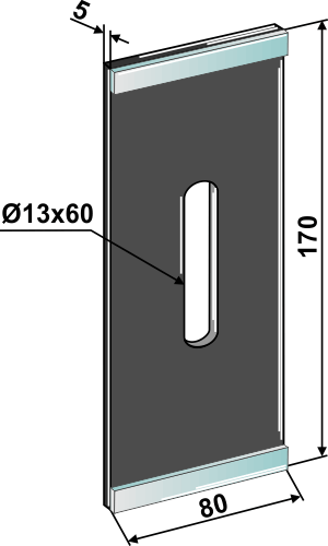 Abstreiferblech für Packerwalzen - DURAFACE 170 x 80 mm, passend für Rabe