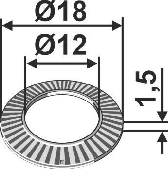 Scheibe 18x1,5x12, passend für AS Motor