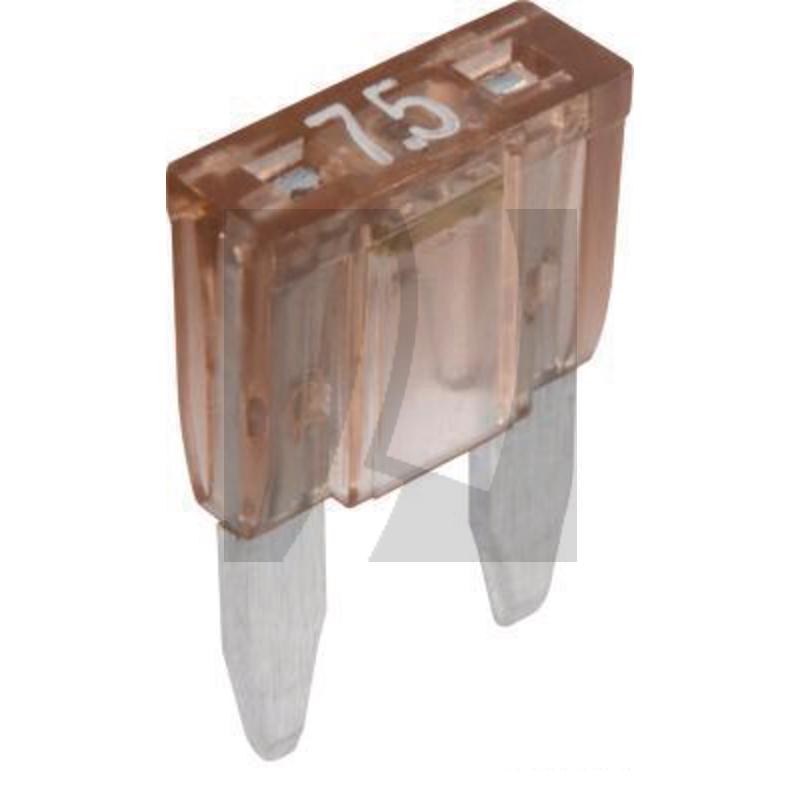 GRANIT Flachstecksicherungen, Mini, mit Warnlic 32 V max. / 7,5 A | braun | VPE 10 | Blister