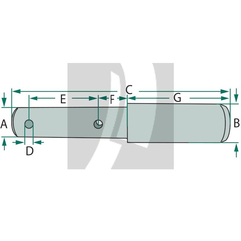 Oberlenker-Stufenbolzen 32 mm
