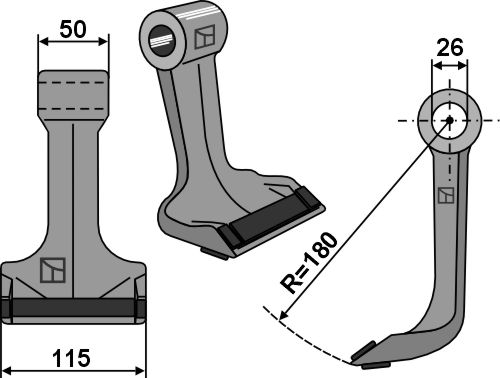 Hammerschlegel 115x50 mm - PTA, passend für Nobili, Becchio & Mandrile und mehr