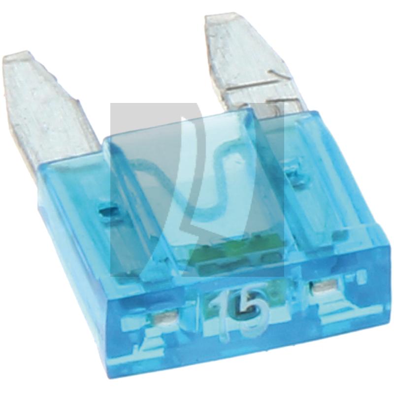 GRANIT Flachstecksicherungen, Mini, mit Warnlic 32 V max. / 15 A | blau | VPE 10 | Blister