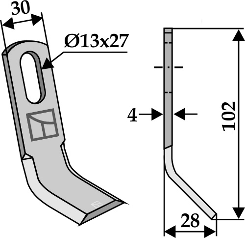 Y-Messer 102x30 mm, passend für Peruzzo