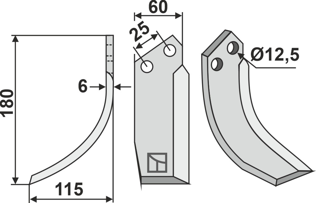 Fräsmesser 180x60mm, links, passend für Ferrari