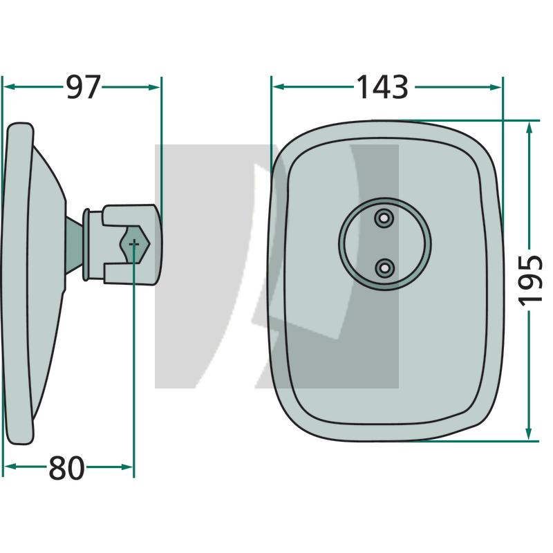 Spiegel unbeheizt 183 x 131 mm