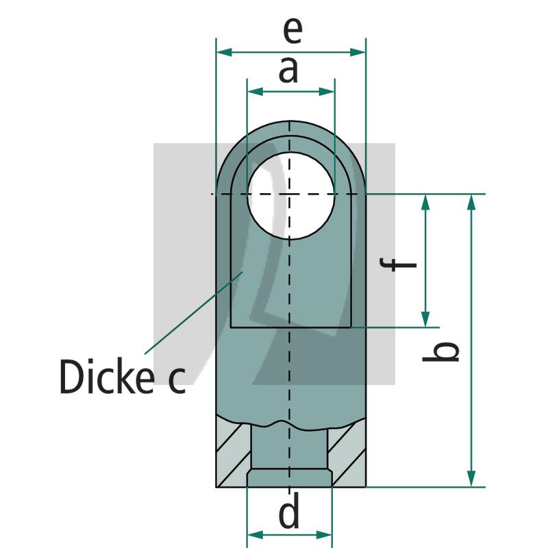 Stabilus Auge M8 verzinkt