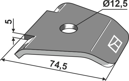 Abstreiferplatte für Packerwalze 74,5 mm, passend für Väderstad