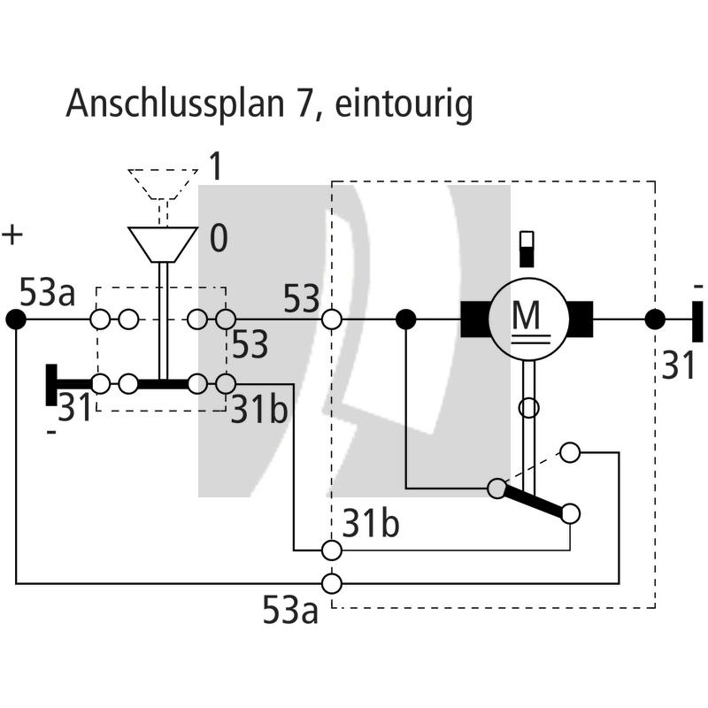 Wischermotor ohne angebauten Schalter 