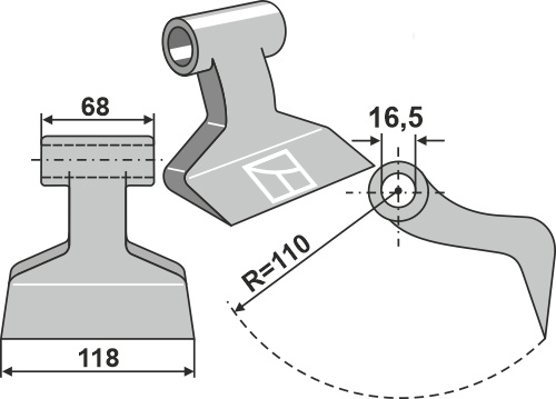 Hammerschlegel 118x68 mm, passend für Ferri