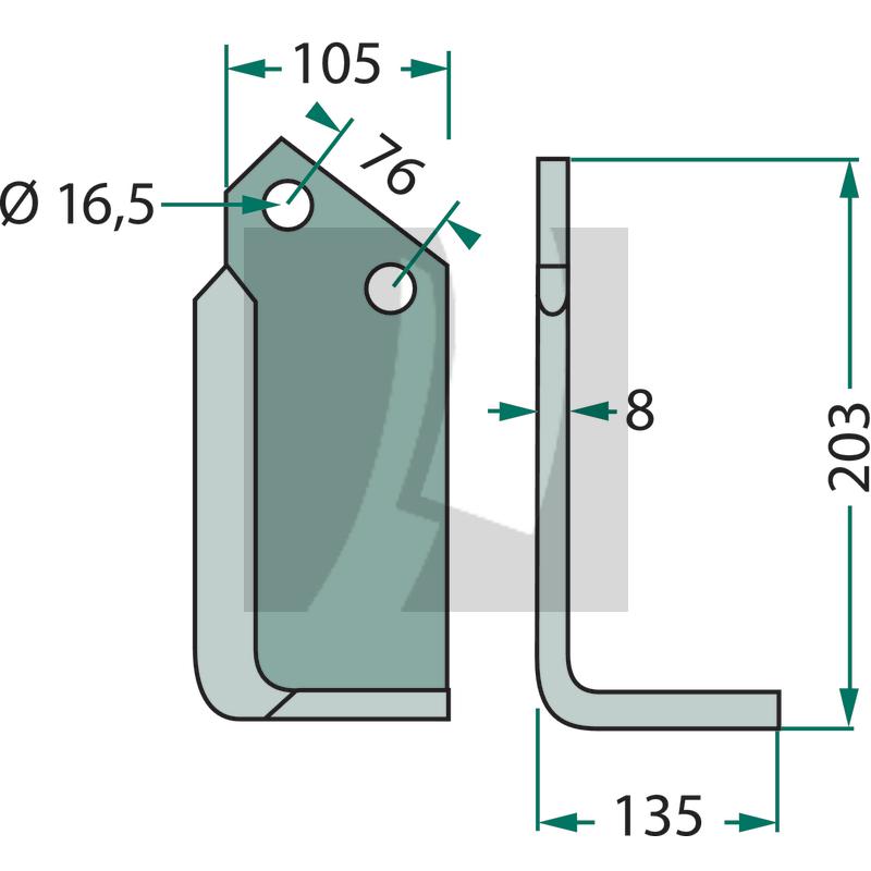 Winkelmesser links Winkelmesser links