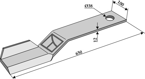 Mähermesser 650 mm - rechts, passend für Mc Connel und Spearhead