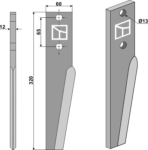 Kreiseleggenzinken 320 mm x 60 mm, passend für Perugini