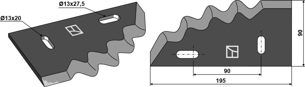 Messer für Futtermischwagen, rechts, passend für Gilioli, Himel und mehr