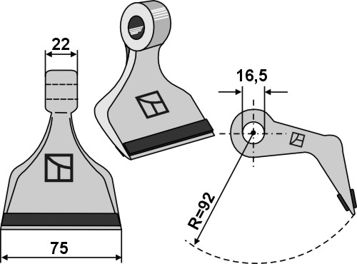Hammerschlegel 75x22 mm - PTA, passend für HMF FREI, M.E.A.A.T. und mehr