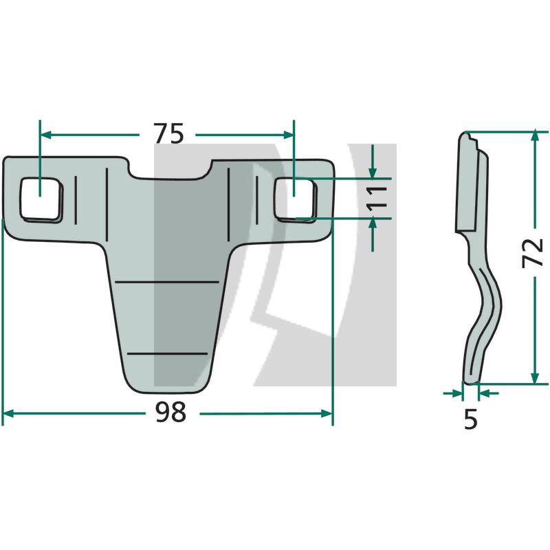 Messerhalter für Druckdaumen John Deere