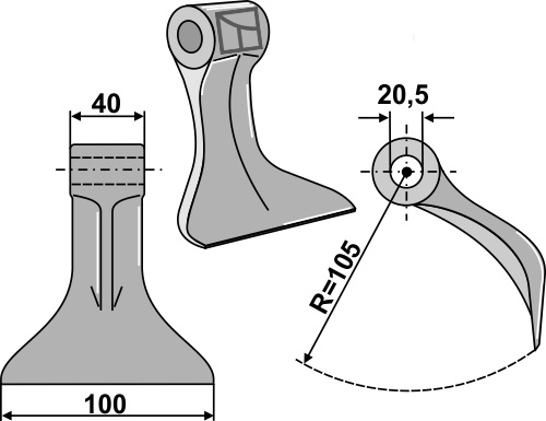 Hammerschlegel 100x40 mm, passend für Agrimaster