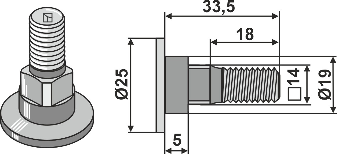 Messerschraube, passend für AS Motor