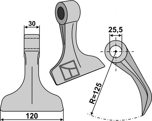 Hammerschlegel 120x30 mm, passend für Agrimaster