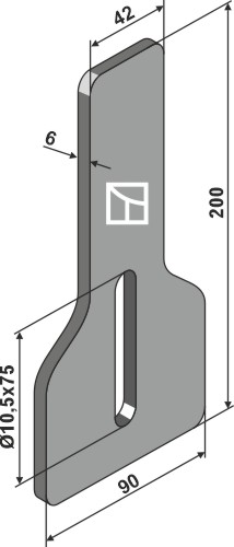 Abstreifer 200 x 90 mm, passend für Strom und Bednar