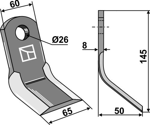 Y-Messer 145x60 mm - Neues Modell, passend für Ferri