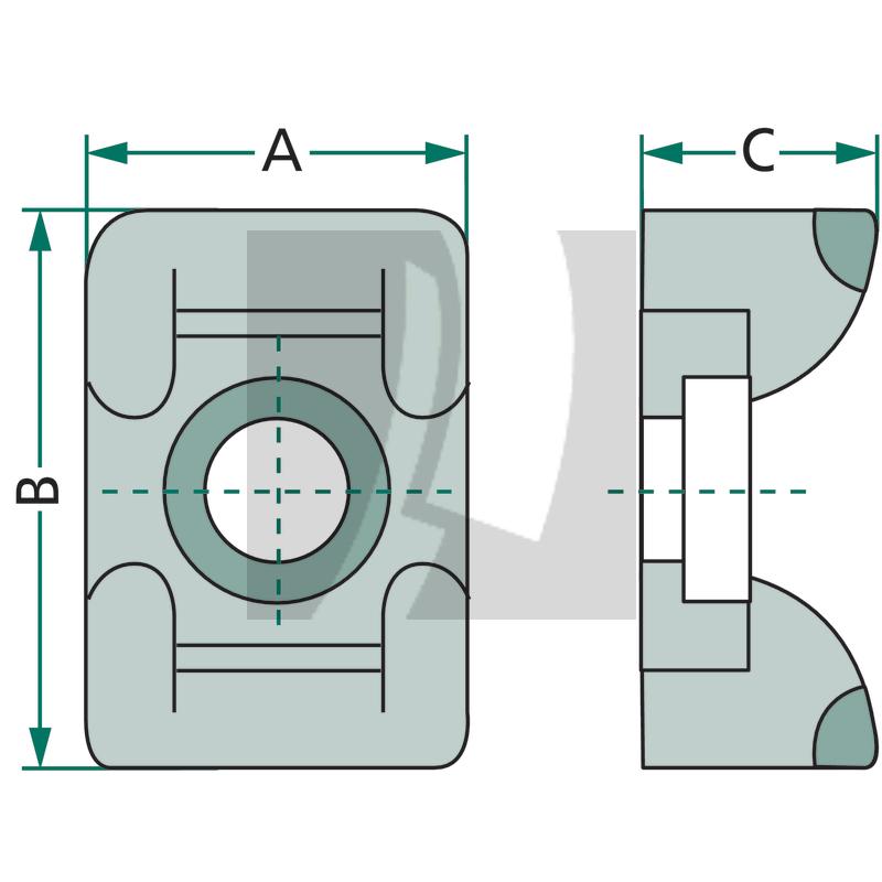 GRANIT VPE50 Sockel für Kabelbinder