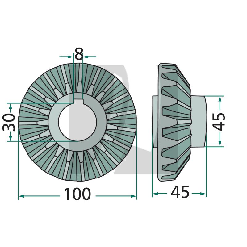 Kegelrad 19 Zähne Deutz Fahr 