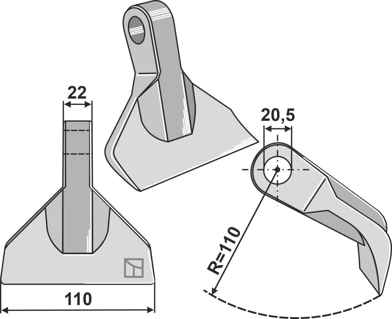Hammerschlegel 110x22 mm, passend für Perfect und INO