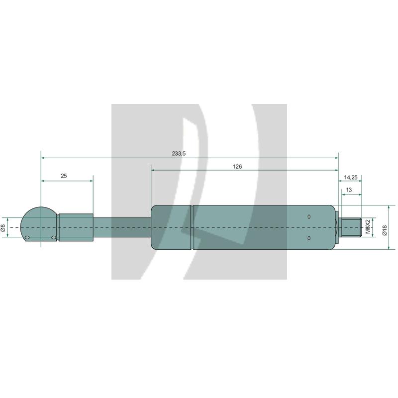 Stabilus Gasdruckdämpfer 233,5 mm 