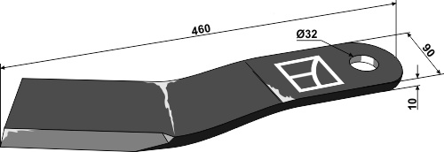 Mähermesser 460 mm - links, passend für Jupidex