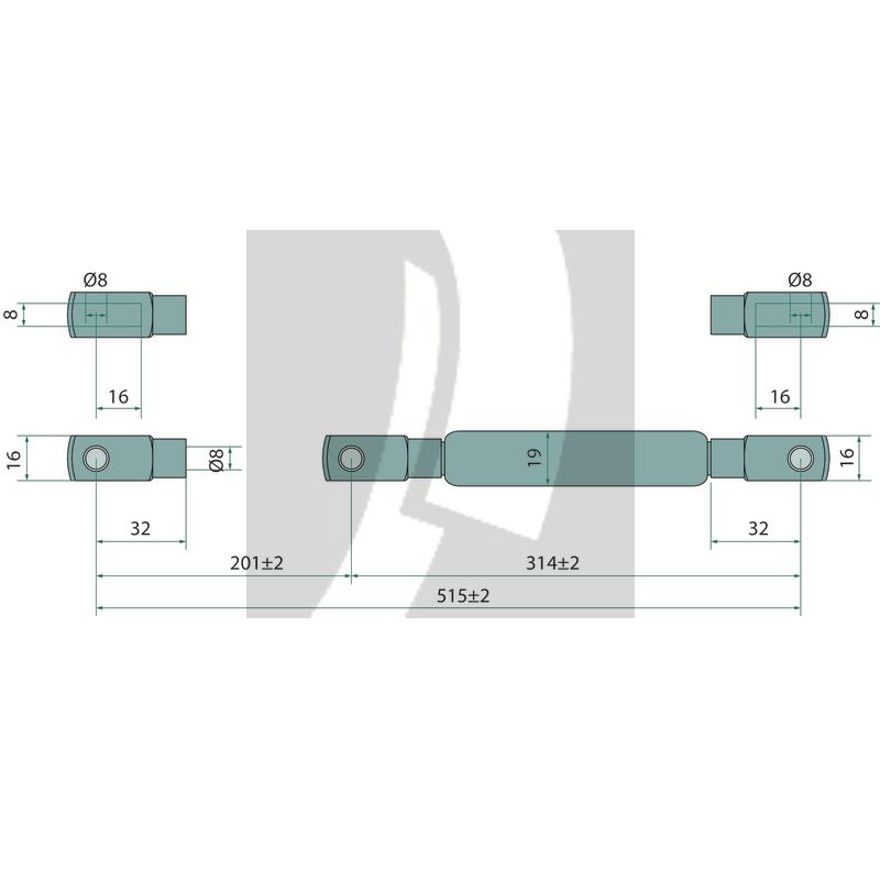 Stabilus Gasdruckdämpfer 515 mm für Wirtgen