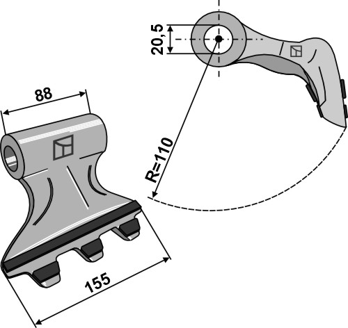Hammerschlegel 155x88 mm - PTA, passend für Nobili, Sicma und mehr
