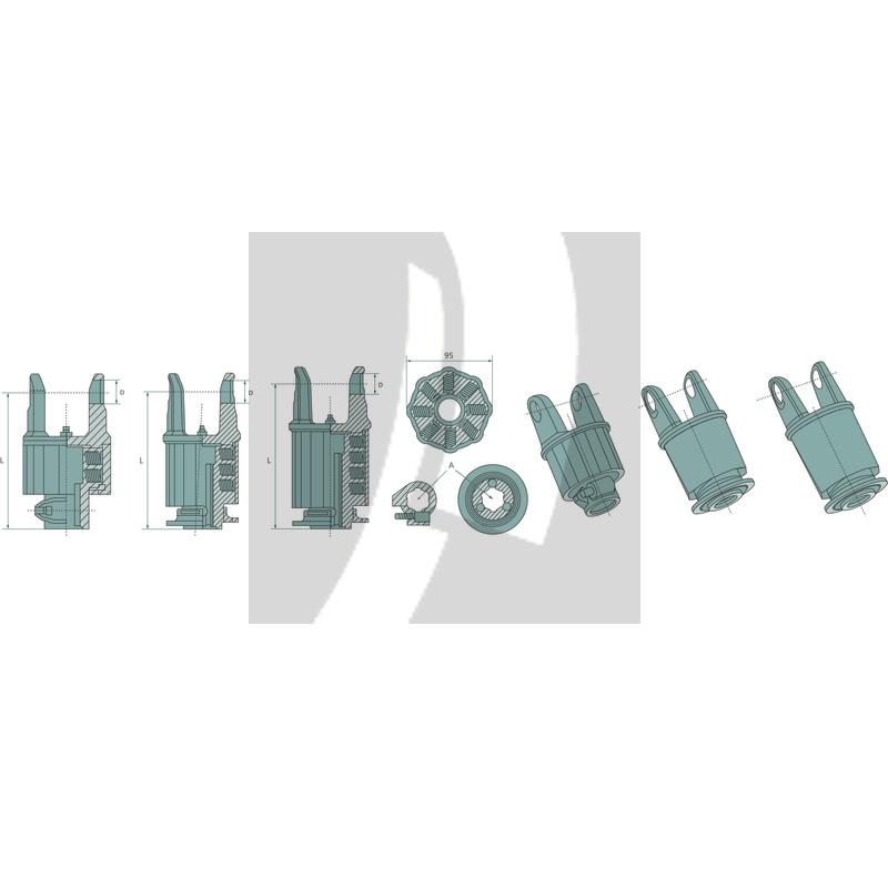 ROTARO Sternratschenkupplung R50 1 3/8" 6 Zähne