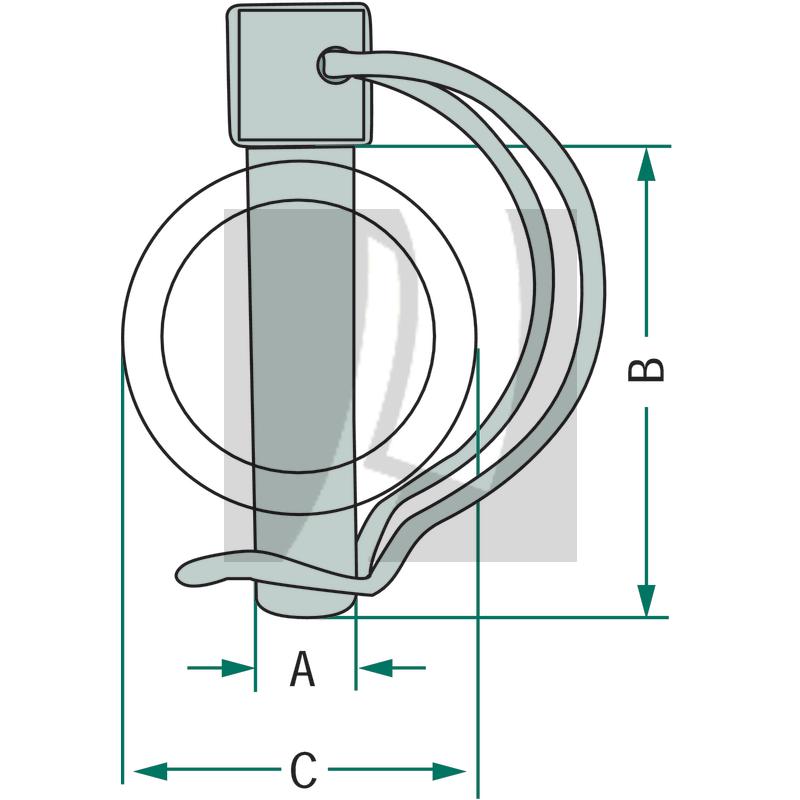 Rohrklappstecker verzinkt 60 mm