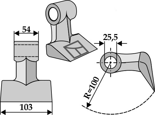 Hammerschlegel 103x54 mm, passend für Dragone, Nobili und mehr