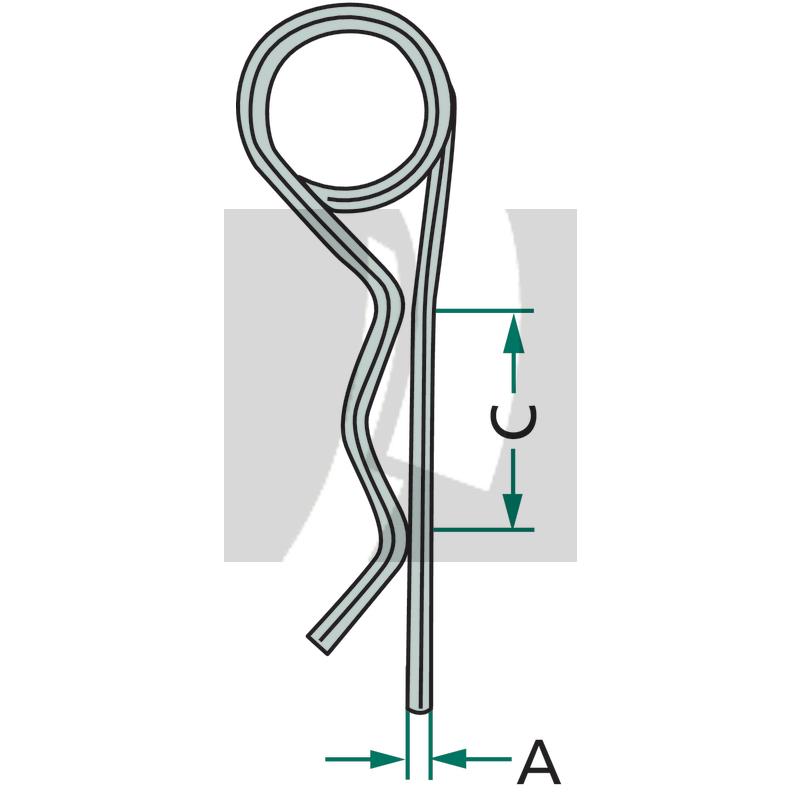 Federstecker-Satz verzinkt