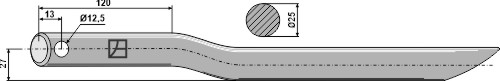 Zinken für Frontlader 560 mm, passend für Mailleux